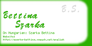 bettina szarka business card